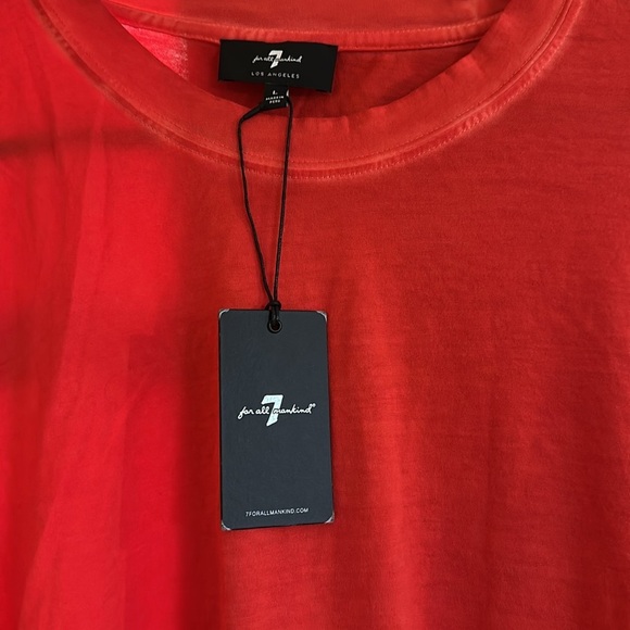 7 for all mankind Red Long Sleeve Shirt Size Large - Picture 6 of 6